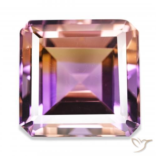 33.16ct Bicolore Amétrine, Taille émeraude, IF