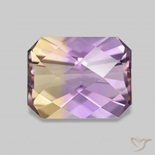 2.14ct Bicolore Amétrine, Taille émeraude, VVS