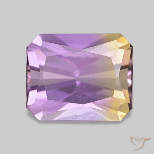 3.09ct Bicolore Amétrine, Taille émeraude, VVS