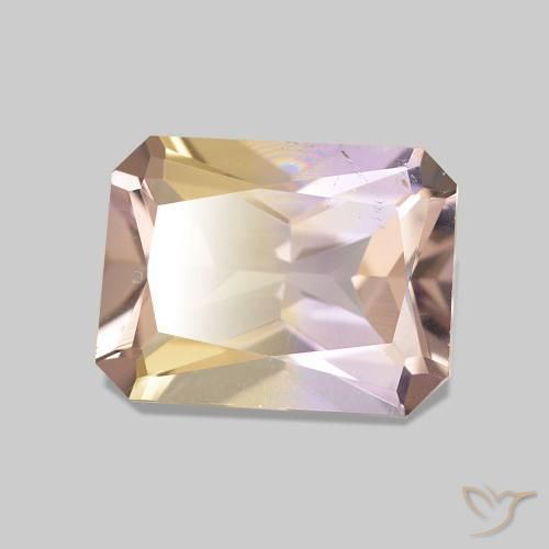 Amétrine Bicolore naturelle Octogone / coupe Émeraude, 1.66 ct, VVS-VS