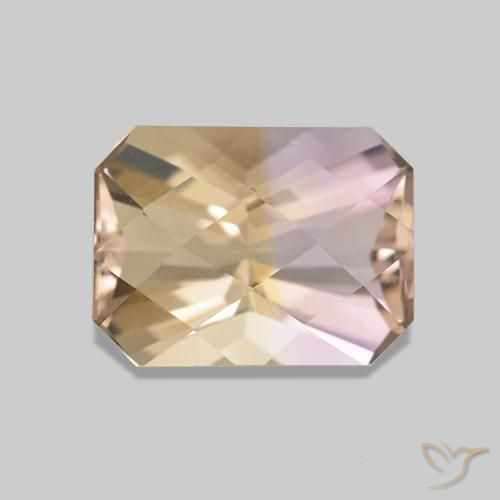 1.64ct Bicolore Amétrine, Taille émeraude, VS