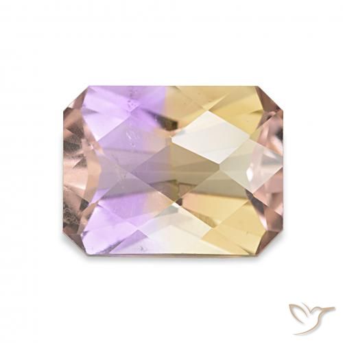 2.06ct Bicolore Amétrine, Taille émeraude, VS