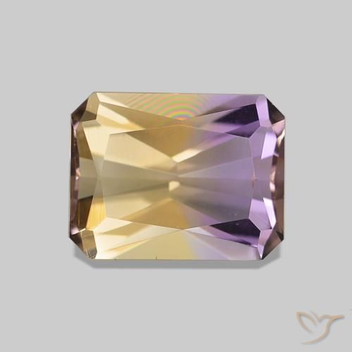 1.96ct Bicolore Amétrine, Taille émeraude, VVS