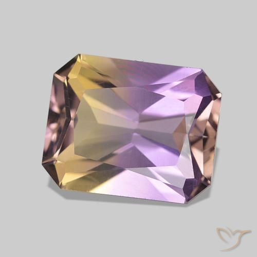 Amétrine Bicolore naturelle Octogone / coupe Émeraude, 2.93 ct, VVS