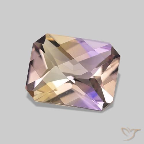 Amétrine Bicolore naturelle Taille émeraude, 1.85 ct, VVS