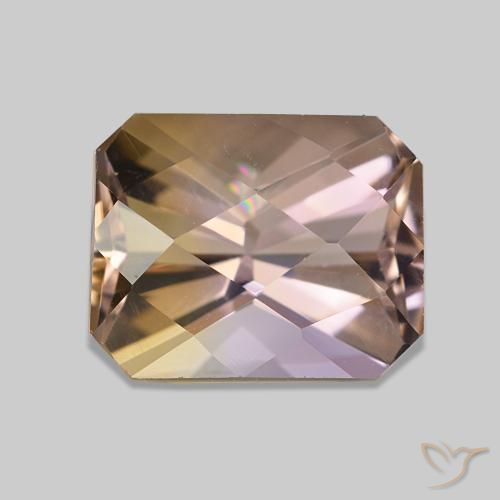 Amétrine Bicolore naturelle Octogone / coupe Émeraude, 3.51 ct, VVS