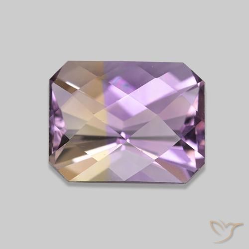 2.34ct Bicolore Amétrine, Taille émeraude, VVS