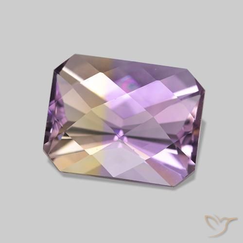 Amétrine Bicolore naturelle Taille émeraude, 2.34 ct, VVS