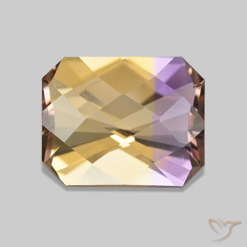 Amétrine Bicolore naturelle Octogone / coupe Émeraude, 2.96 ct, VVS