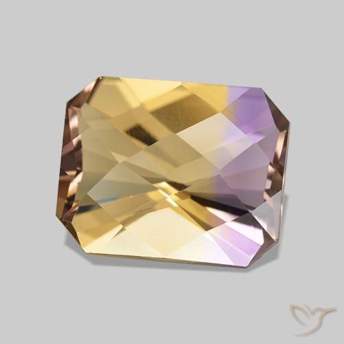 Amétrine Bicolore naturelle Octogone / coupe Émeraude, 2.96 ct, VVS