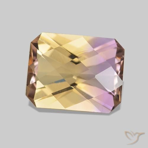 Amétrine Bicolore naturelle Octogone / coupe Émeraude, 2.12 ct, VVS