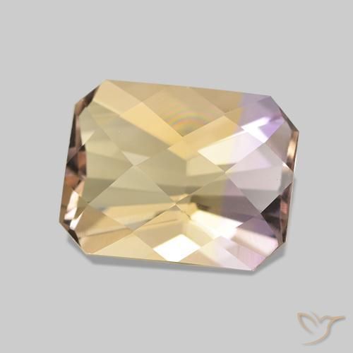 Amétrine Bicolore naturelle Octogone / coupe Émeraude, 2.08 ct, VVS