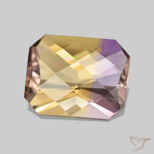 Amétrine Bicolore naturelle Octogone / coupe Émeraude, 3.17 ct, VVS
