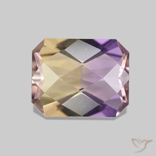 2.80ct Bicolore Amétrine, Taille émeraude, VVS
