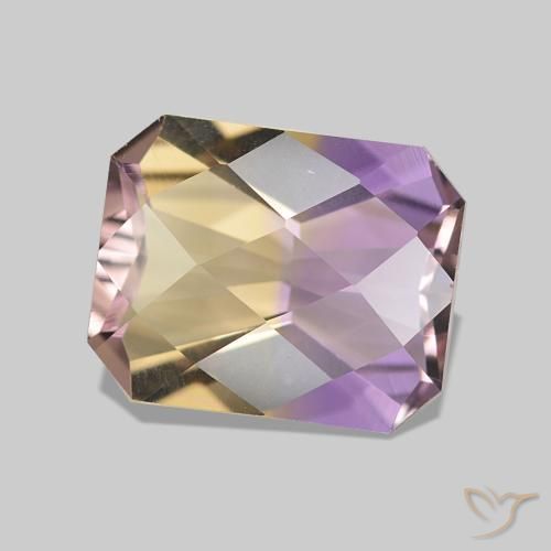 Amétrine Bicolore naturelle Octogone / coupe Émeraude, 2.80 ct, VVS