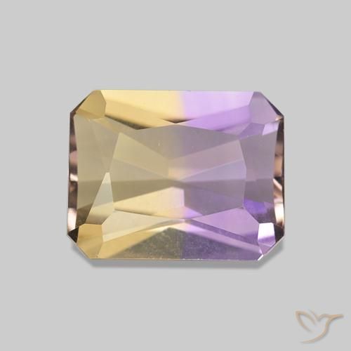 2.09ct Bicolore Amétrine, Taille émeraude, VVS