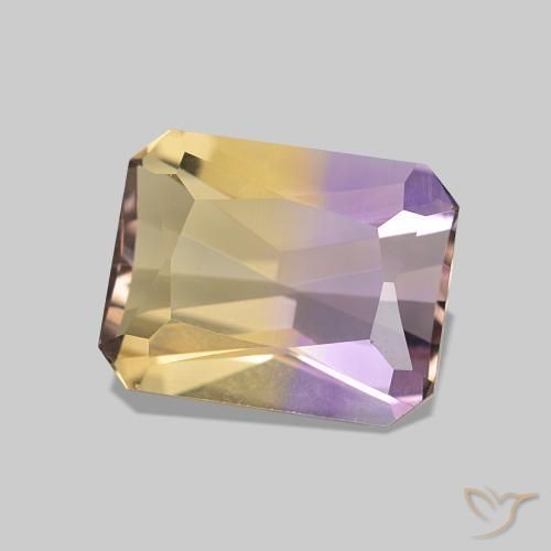 Amétrine Bicolore naturelle Taille émeraude, 2.09 ct, VVS