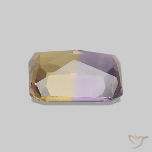 Amétrine Bicolore naturelle Taille émeraude, 2.09 ct, VVS