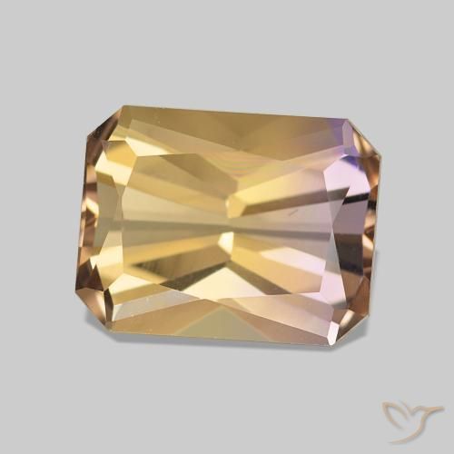 Amétrine Bicolore naturelle Taille émeraude, 2.29 ct, VVS
