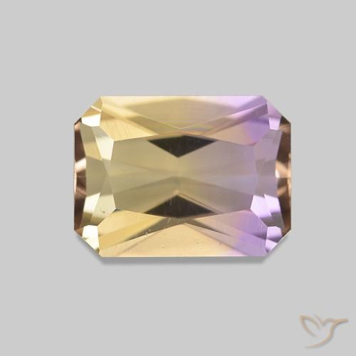 1.51ct Bicolore Amétrine, Taille émeraude, VVS-VS