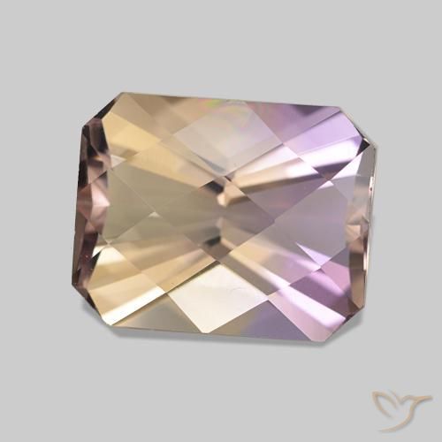 Amétrine Bicolore naturelle Taille émeraude, 3.31 ct, VVS-VS