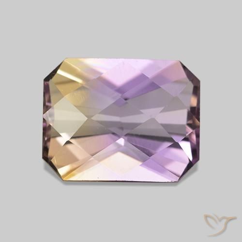 Amétrine Bicolore naturelle Taille émeraude, 2.12 ct, VVS-VS