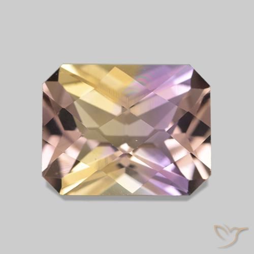 2.15ct Bicolore Amétrine, Taille émeraude, VVS-VS