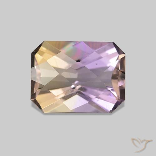 1.55ct Bicolore Amétrine, Taille émeraude, VVS-VS