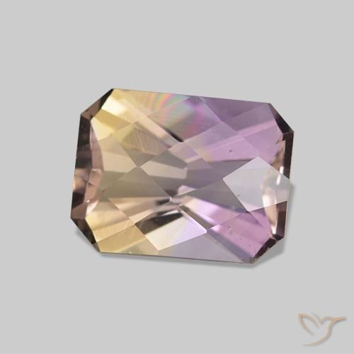 Amétrine Bicolore naturelle Taille émeraude, 1.55 ct, VVS-VS