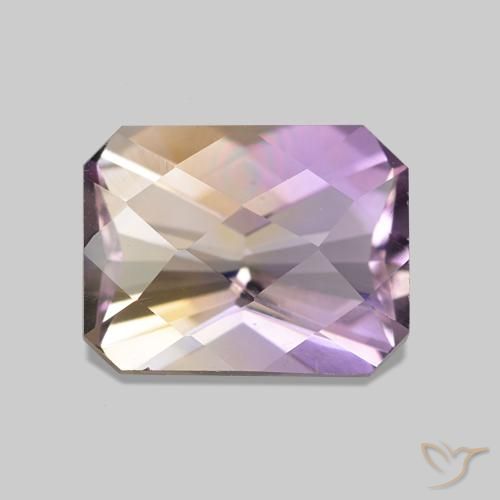 2.23ct Bicolore Amétrine, Taille émeraude, VVS
