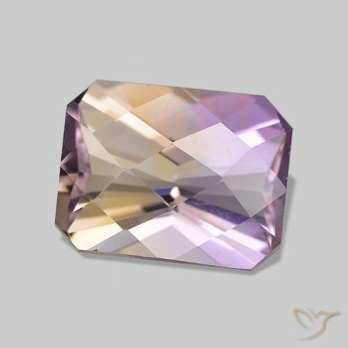 Amétrine Bicolore naturelle Taille émeraude, 2.23 ct, VVS