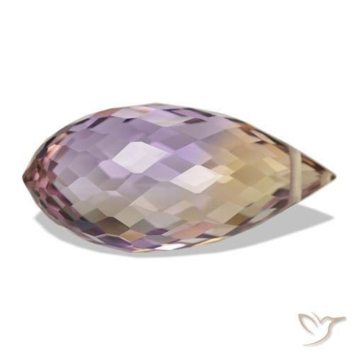 Amétrine Bicolore naturelle Briolette, 8.46 ct, VVS-VS