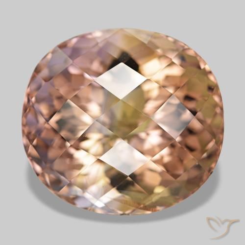 Amétrine bicolore naturelle coupe ovale, 15,86 ct, VVS-VS