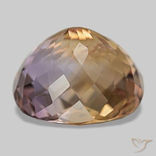 Amétrine bicolore naturelle coupe ovale, 15,86 ct, VVS-VS