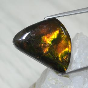 Ammolite multicolore naturelle forme fantaisie, 8,61 ct, opaque
