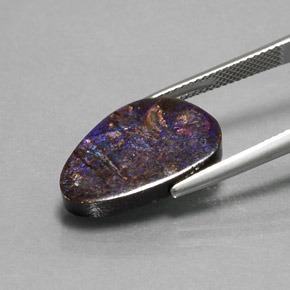 Ammolite Multicolore naturelle Forme fantaisie, 7.74 ct, Opaque