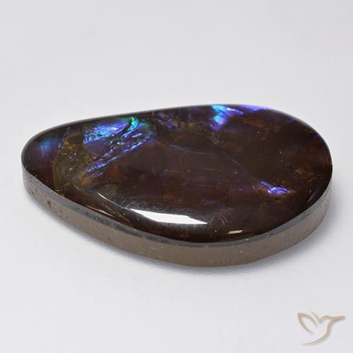 Ammolite Multicolore naturelle Fantaisie, 19.21 ct, Opaque
