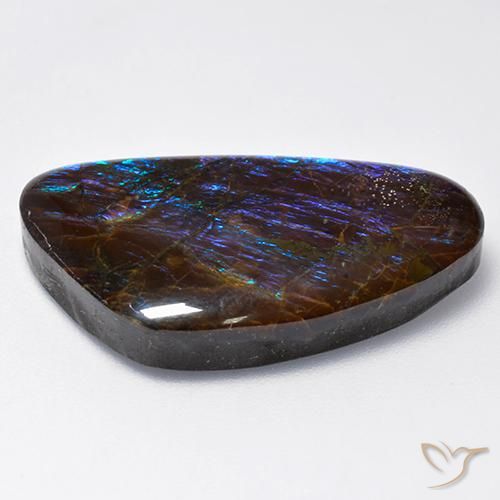 Ammolite Multicolore naturelle Fantaisie, 18.97 ct, Opaque