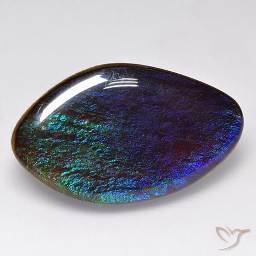 Ammolite Multicolore naturelle Fantaisie, 18.89 ct, Opaque