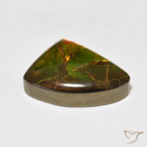 Ammolite Multicolore naturelle Fantaisie, 10.22 ct, Opaque