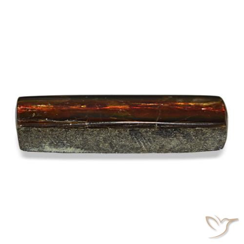 Ammolite multicolore naturelle baguette, 4,55 ct, opaque