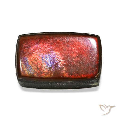 Ammolite multicolore de 4,13 ct, baguette, opaque