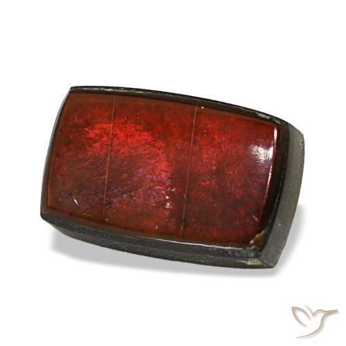 Ammolite multicolore naturelle baguette, 4,13 ct, opaque