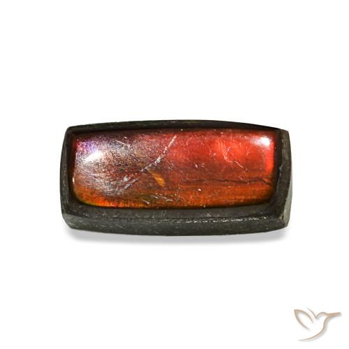 Ammolite multicolore de 1,65 ct, baguette, opaque
