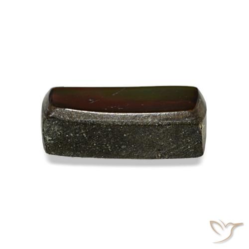 Ammolite multicolore naturelle baguette, 1,65 ct, opaque