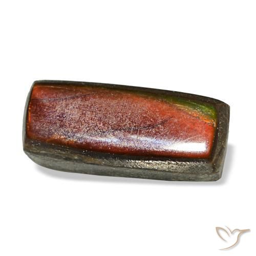 Ammolite multicolore naturelle baguette, 1,44 ct, opaque