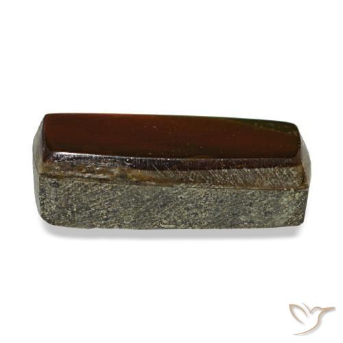 Ammolite multicolore naturelle baguette, 1,44 ct, opaque