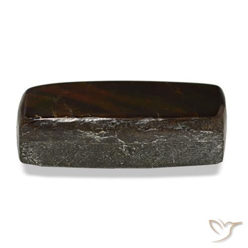 Ammolite multicolore naturelle baguette, 3,83 ct, opaque
