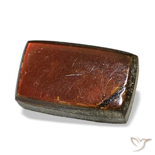 Ammolite multicolore naturelle baguette, 3,40 ct, opaque