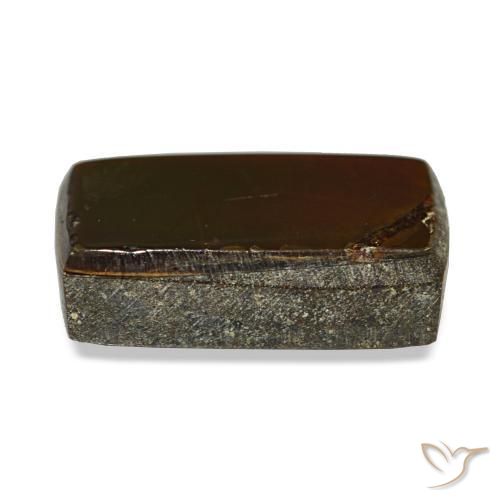 Ammolite multicolore naturelle baguette, 3,40 ct, opaque